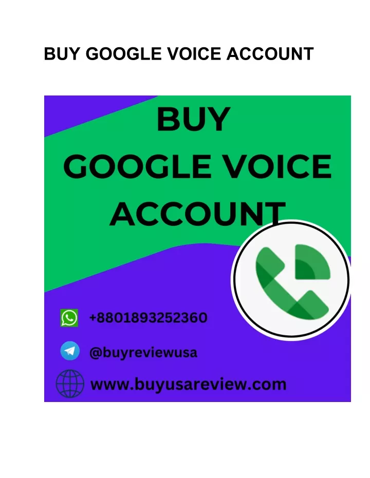 buy google voice account