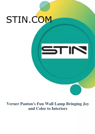 Verner Panton's Fun Wall Lamp Bringing Joy and Color to Interiors