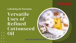 Unlocking the Potential Versatile Uses of Refined Cottonseed Oil