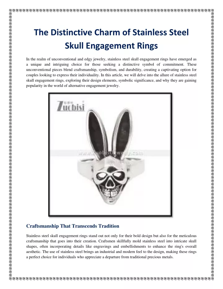 the distinctive charm of stainless steel skull