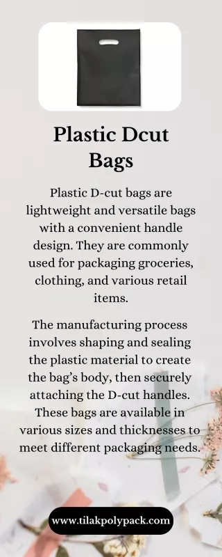 Plastic Dcut Bags