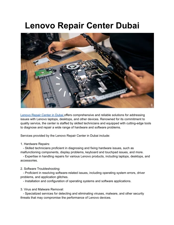 lenovo repair center dubai