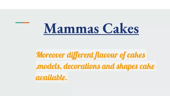mammas cakes