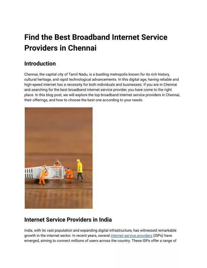 find the best broadband internet service