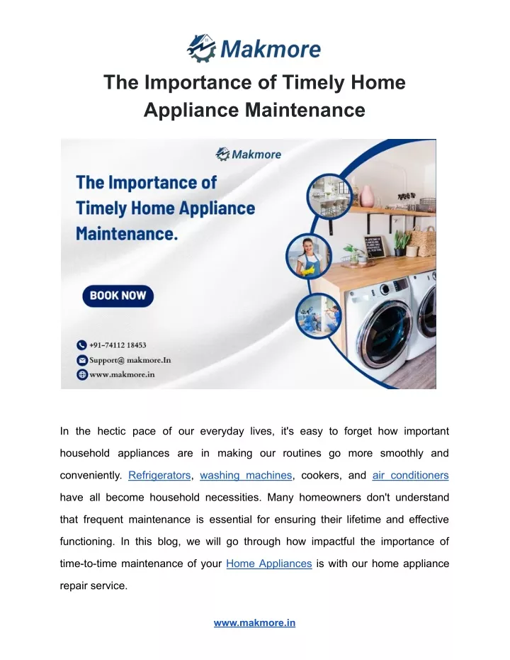 the importance of timely home appliance