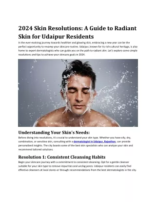 2024 skin resolutions a guide to radiant skin