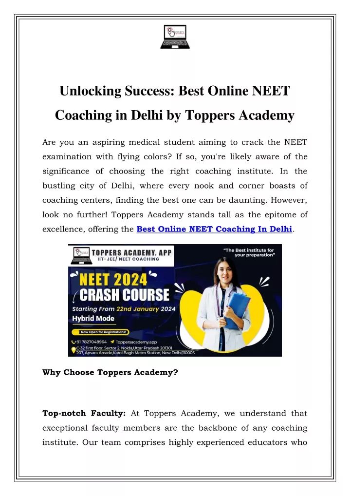 unlocking success best online neet