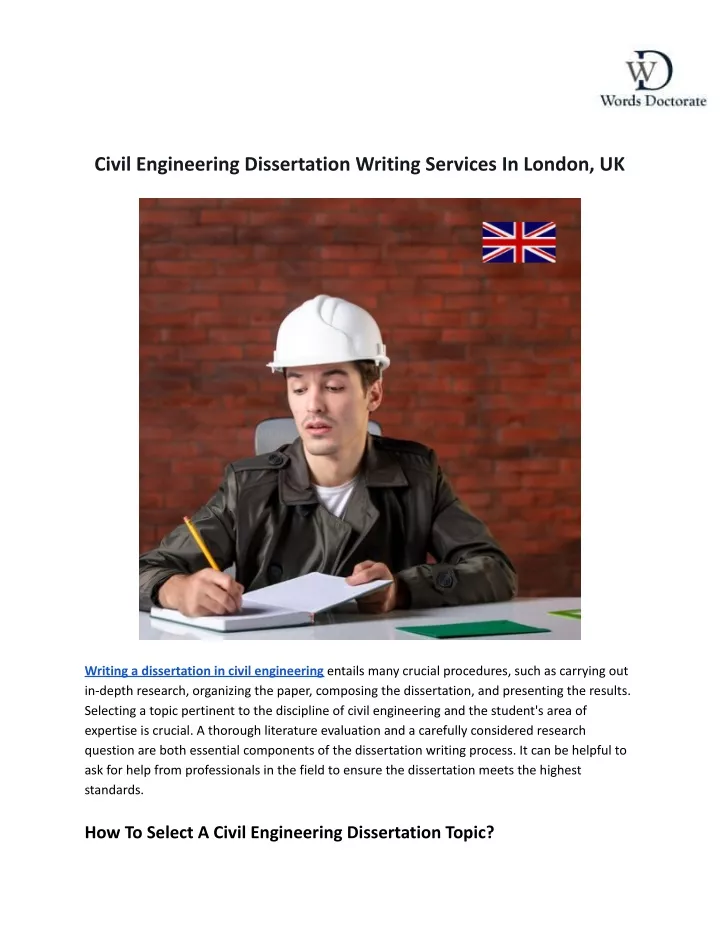 civil engineering dissertation writing services