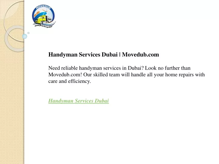 handyman services dubai movedub com need reliable