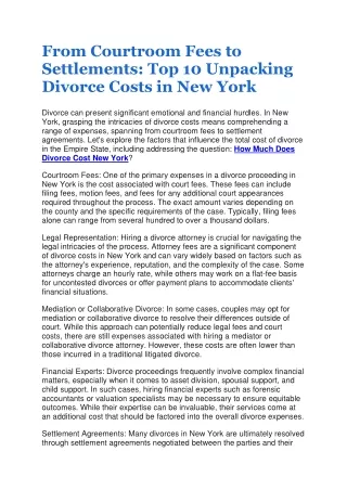 from courtroom fees to settlements