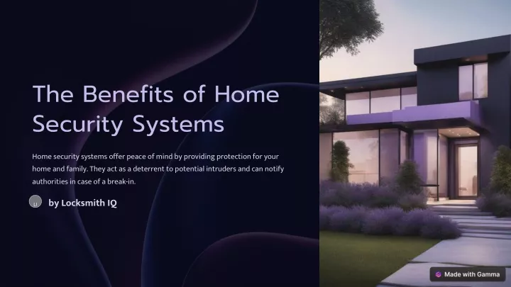 the benefits of home security systems