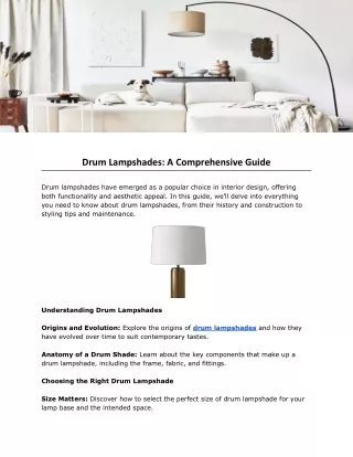 Drum Lampshades: A Comprehensive Guide