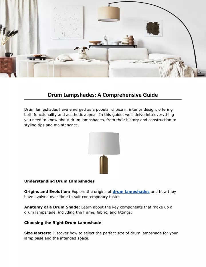 drum lampshades a comprehensive guide