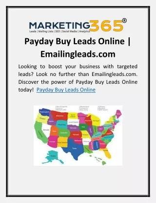 Payday Buy Leads Online | Emailingleads.com