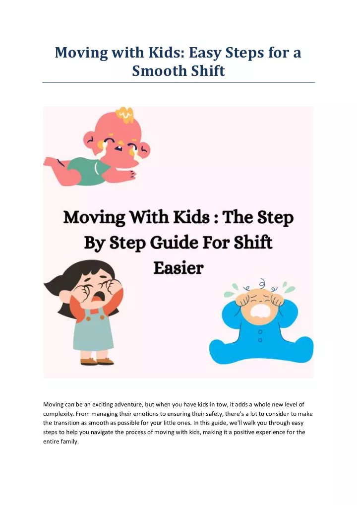 moving with kids easy steps for a smooth shift