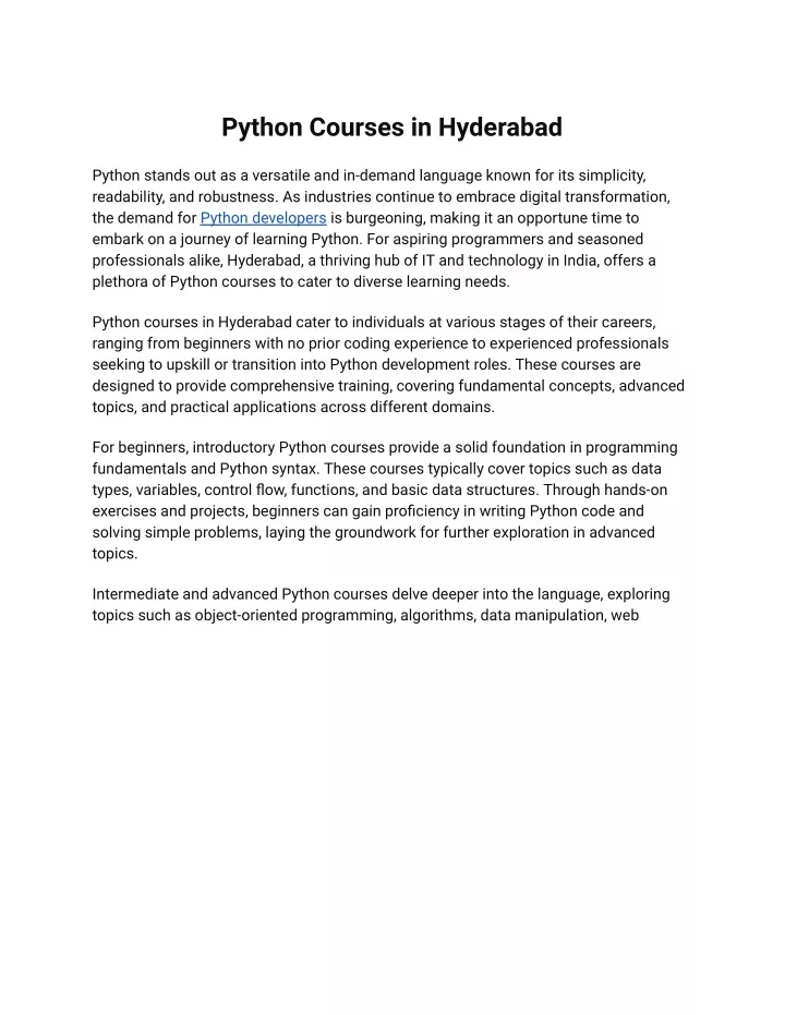 python courses in hyderabad