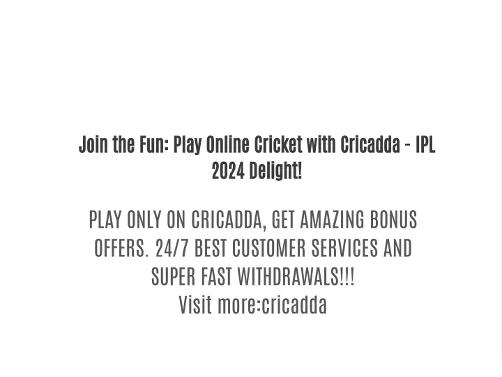 join the fun play online cricket with cricadda