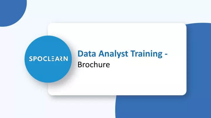 data analyst training brochure
