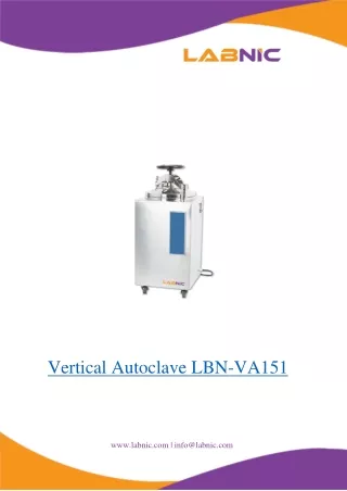 vertical autoclave lbn va151