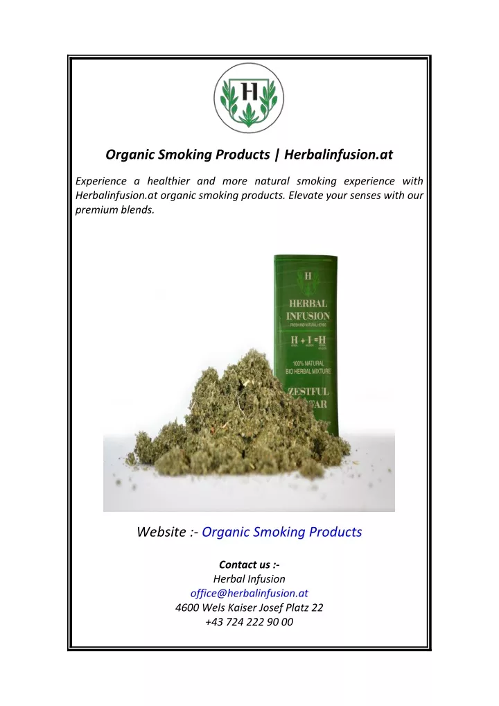organic smoking products herbalinfusion at