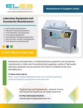 Laboratory Equipment and Accessories Manufacturers