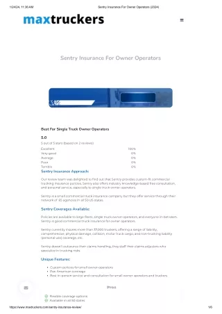 Sentry Insurance For Owner Operators (2024)