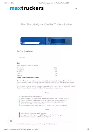 Shell Fleet Navigator Card For Truckers Review (2024)