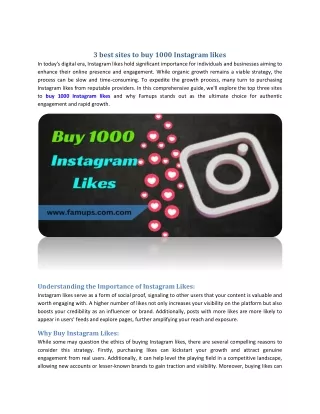 3 best sites to buy 1000 Instagram likes