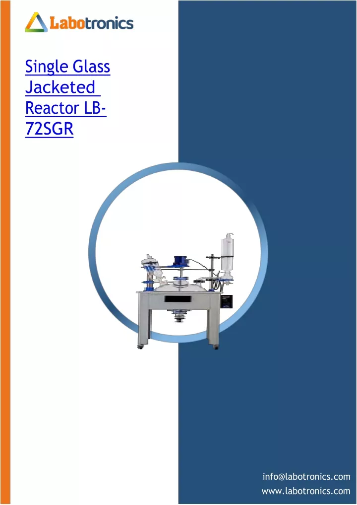 single glass jacketed reactor lb 72sgr