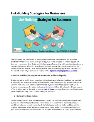 Link-Building Strategies For Businesses