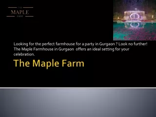 Farmhouse For Party In Gurgaon