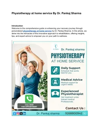 Physiotherapy at home service By Pankaj Sharma