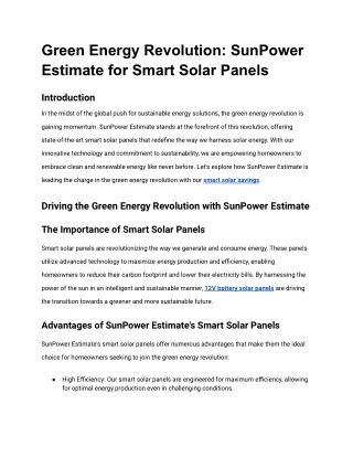 smart solar savings
