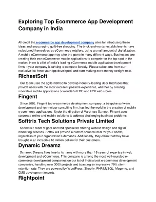 Exploring Top Ecommerce App Development Company in India (1)