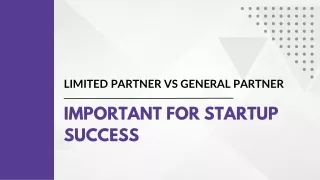 Limited Partner vs General Partner
