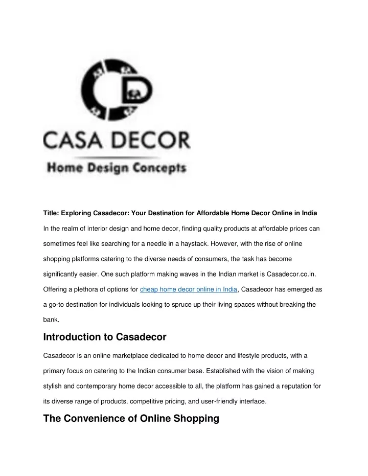 title exploring casadecor your destination