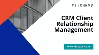 Elisops - CRM Client Relationship Management