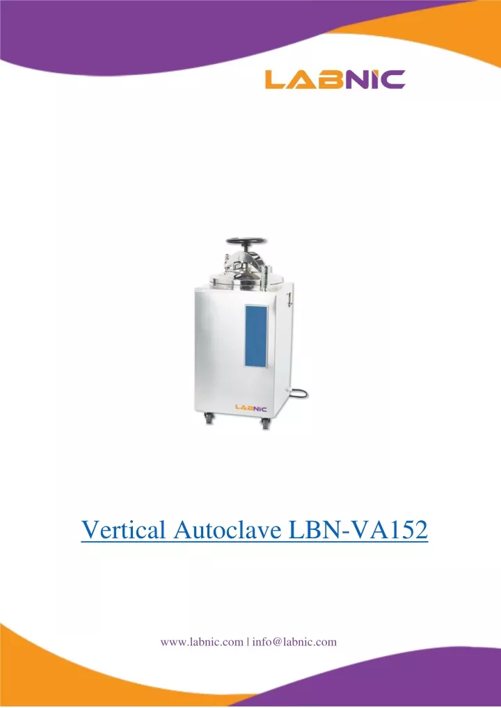 vertical autoclave lbn va152