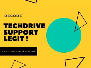 Decode techdrive support legit !