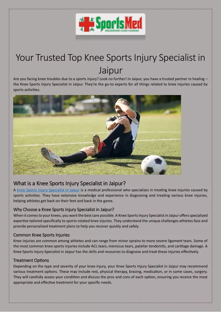 your trusted top knee sports injury specialist