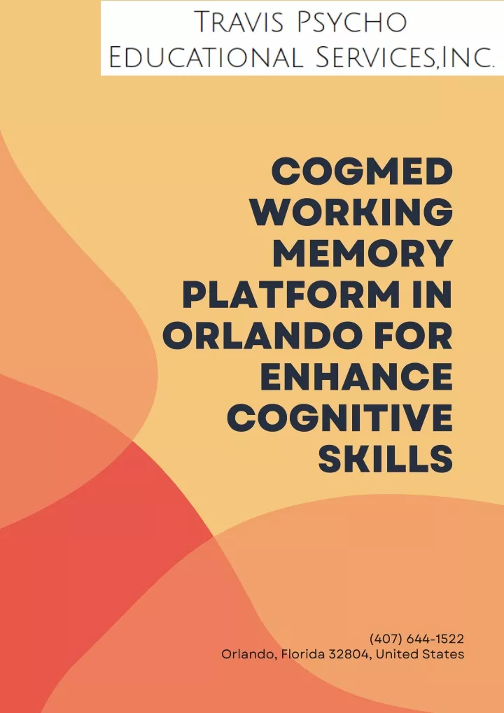 cogmed working memory platform in orlando