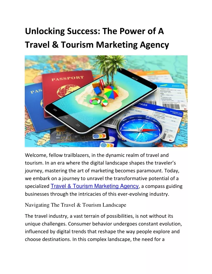 unlocking success the power of a travel tourism