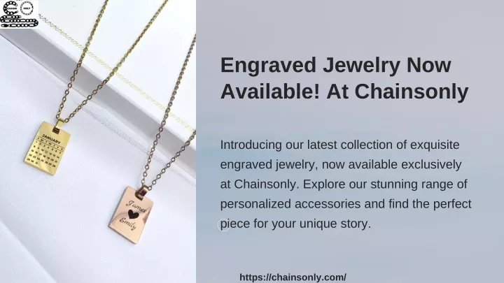 engraved jewelry now available at chainsonly