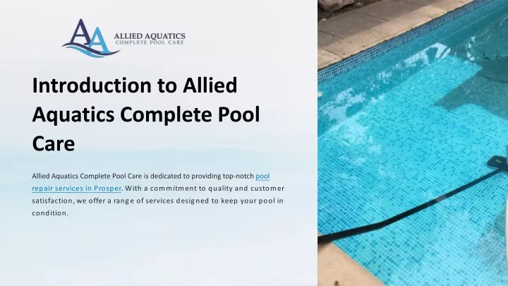 introduction to allied aquatics complete pool care