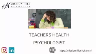 Prioritizing Teachers' Well-Being Insights from Health Psychologists (1)