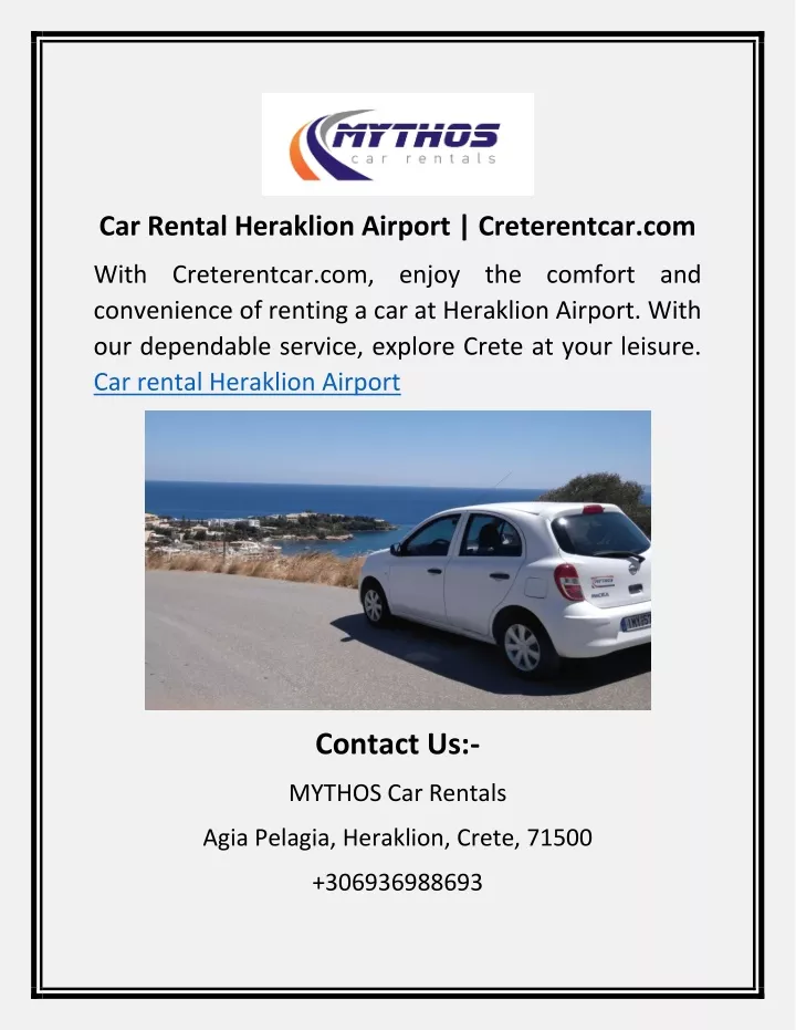 car rental heraklion airport creterentcar com