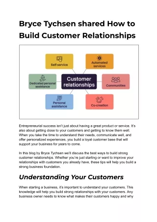bryce tychsen shared how to build customer
