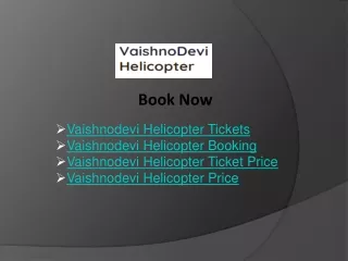 Vaishnodevi Helicopter Tickets