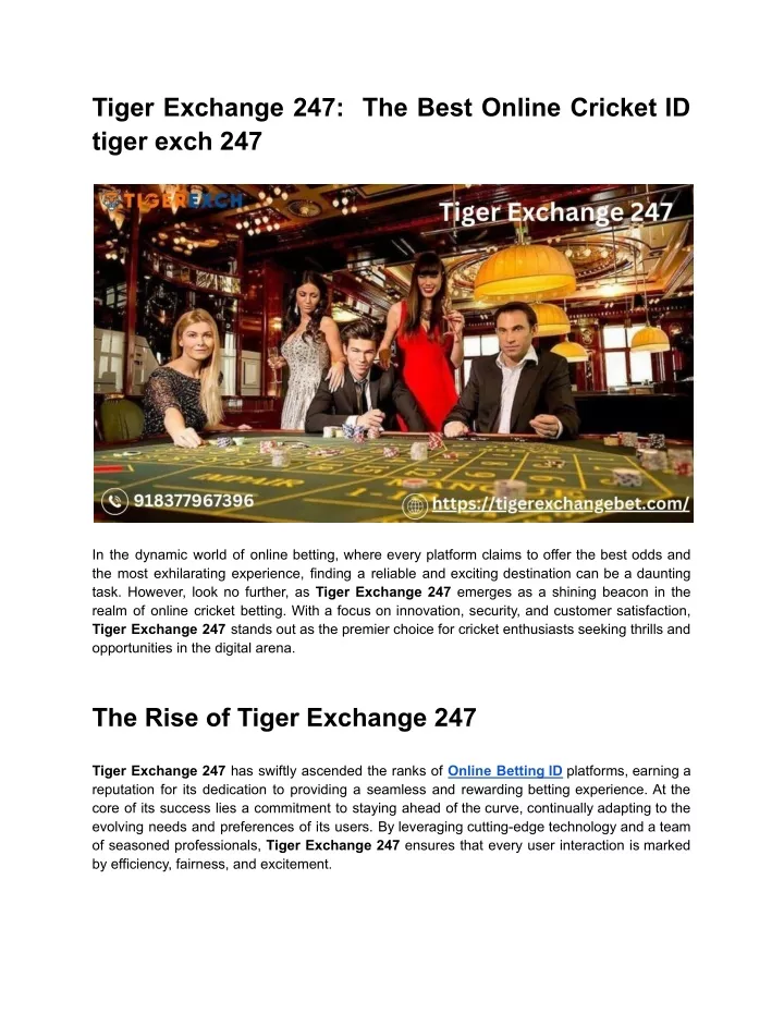 tiger exchange 247 the best online cricket