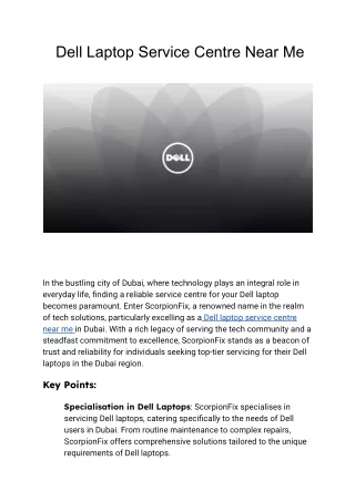 dell laptop service centre near me